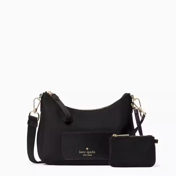 SOLD NEW Kate Spade NY Chelsea Nylon Crossbody w/ Detachable Coin Purse, Black - Picture 2 of 12